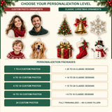 Personalized Family Advent Calendar with 24 Custom Photo Acrylic Ornaments, Wooden Christmas Countdown Box, Custom Holiday Gift for Family