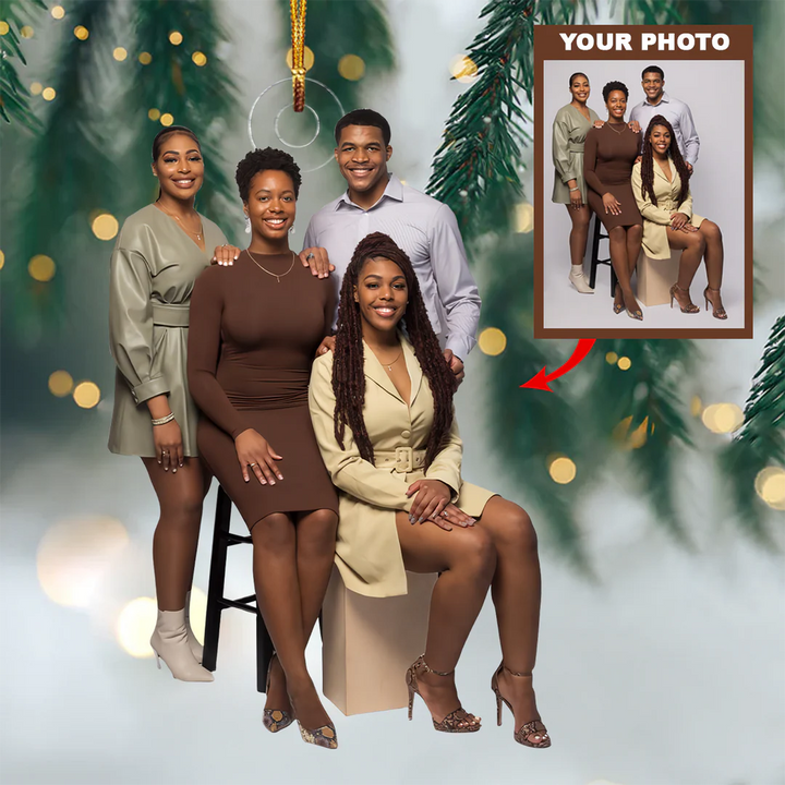 Personalized Photo Mica Ornament - Christmas Gift For Family Member, Friends - Customized Your Photo Ornament