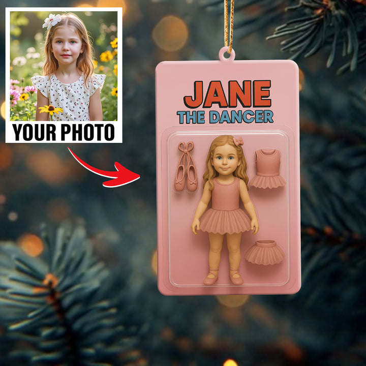 Turn Your Photo into an Action Figure - Custom Photo Ornament Toy Box Portrait | Dancer