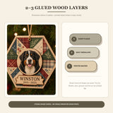 Personalized Memory Quilt Pet Memorial Photo Wood Ornament - Custom Pet Keepsake - image 9