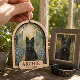 Personalized Secret Garden Pet Memorial Photo Wood Ornament - Custom Pet Keepsake - image 4