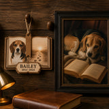 Personalized Storybook Chapter Pet Memorial Photo Wood Ornament - Custom Pet Keepsake - image 5
