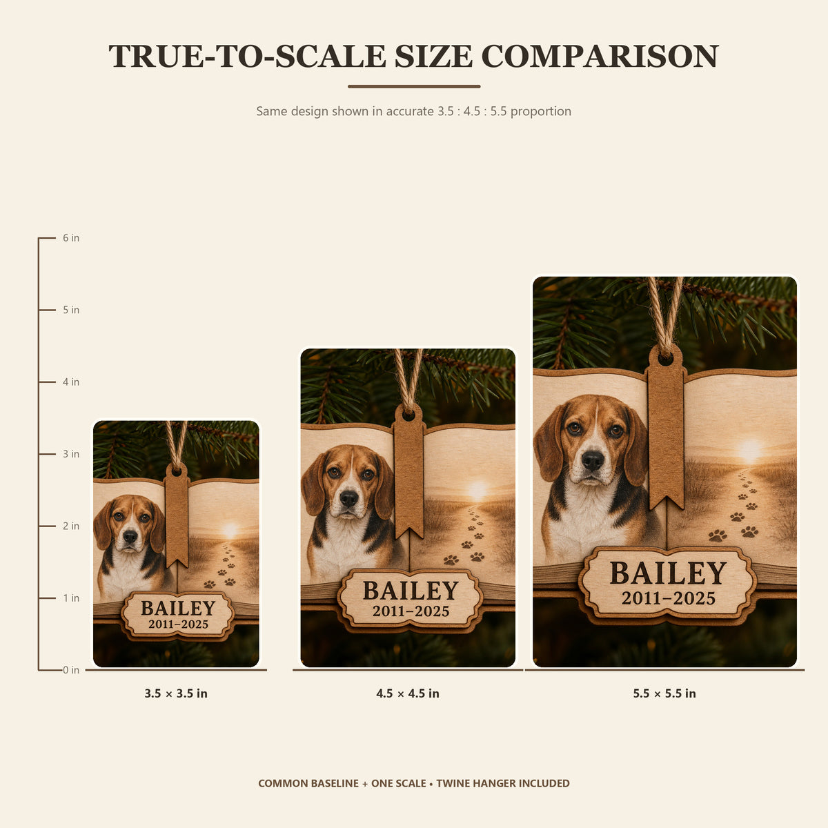 Personalized Storybook Chapter Pet Memorial Photo Wood Ornament - Custom Pet Keepsake - image 6