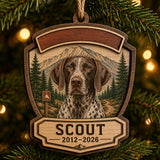 Personalized Trail Guardian Pet Memorial Photo Wood Ornament - Custom Pet Keepsake - image 1
