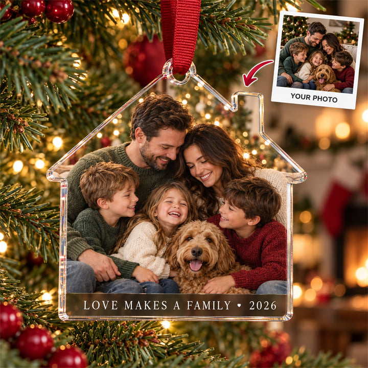 Personalized Foster Family Acrylic Ornament - Custom Photo Keepsake - image 1