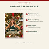 Personalized Cheerleader Photo Acrylic Ornament - Custom Athlete Christmas Keepsake - image 2