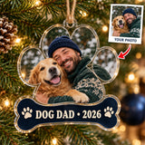 Personalized Dog Dad Acrylic Ornament - Custom Photo Keepsake - image 1