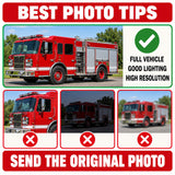 Custom Fire Truck Photo Acrylic Ornament - Personalized Vehicle Christmas Keepsake - image 6