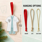 Personalized Dentist Dental Uniform Acrylic Ornament - Custom Name Christmas Keepsake - image 7