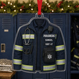 Personalized EMT Paramedic Uniform Acrylic Ornament - Custom Name Christmas Keepsake - image 2