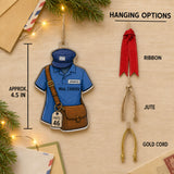 Personalized Postal Worker Uniform Acrylic Ornament - Custom Name Christmas Keepsake - image 7