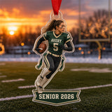 Personalized American Football Photo Acrylic Ornament - Custom Athlete Christmas Keepsake - image 4
