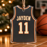 Personalized Basketball Photo Acrylic Ornament - Custom Athlete Christmas Keepsake - image 2
