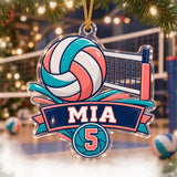 Personalized Volleyball Photo Acrylic Ornament - Custom Athlete Christmas Keepsake - image 3
