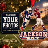 Personalized Multi Sport Athlete Photo Acrylic Ornament - Custom Athlete Christmas Keepsake - image 1