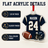 Personalized American Football Jersey Acrylic Ornament - Custom Name and Number - image 6
