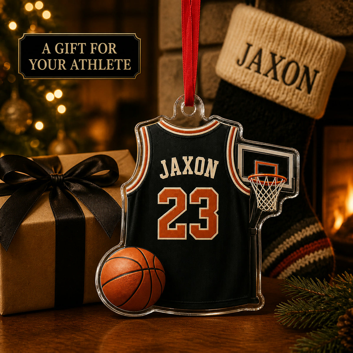 Personalized Basketball Jersey Acrylic Ornament - Custom Name and Number - image 8