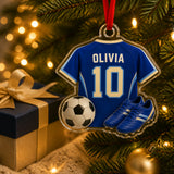 Personalized Soccer Jersey Acrylic Ornament - Custom Name and Number - image 2