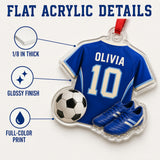 Personalized Soccer Jersey Acrylic Ornament - Custom Name and Number - image 6