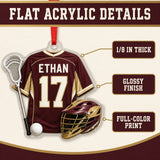 Personalized Lacrosse Jersey Acrylic Ornament - Custom Name and Number - image 6