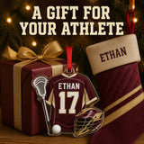 Personalized Lacrosse Jersey Acrylic Ornament - Custom Name and Number - image 8