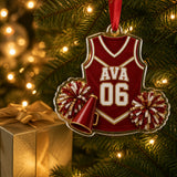Personalized Cheerleading Jersey Acrylic Ornament - Custom Name and Number - image 2