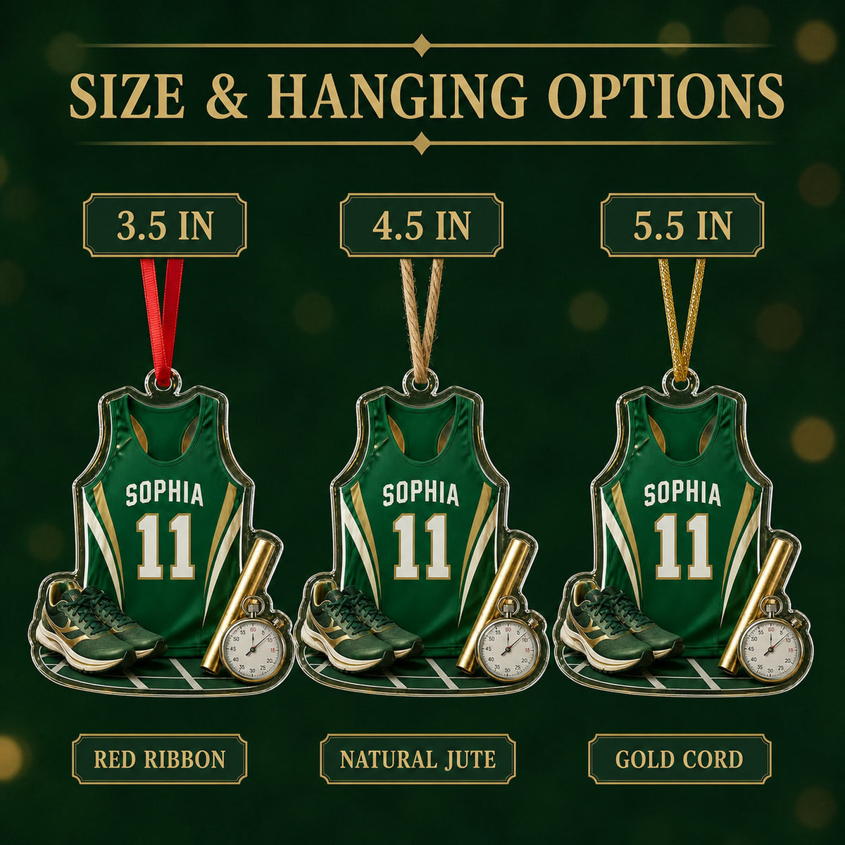 Personalized Track and Field Jersey Acrylic Ornament - Custom Name and Number - image 7