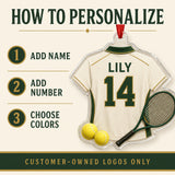 Personalized Tennis Jersey Acrylic Ornament - Custom Name and Number - image 5