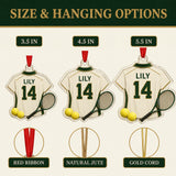 Personalized Tennis Jersey Acrylic Ornament - Custom Name and Number - image 7