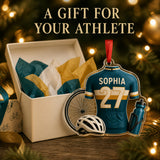 Personalized Road Cycling Jersey Acrylic Ornament - Custom Name and Number - image 8
