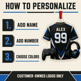 Personalized Esports Jersey Acrylic Ornament - Custom Name and Number - image 5