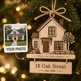Personalized Where Our Story Begins Wood Ornament - Custom Keepsake - image 1