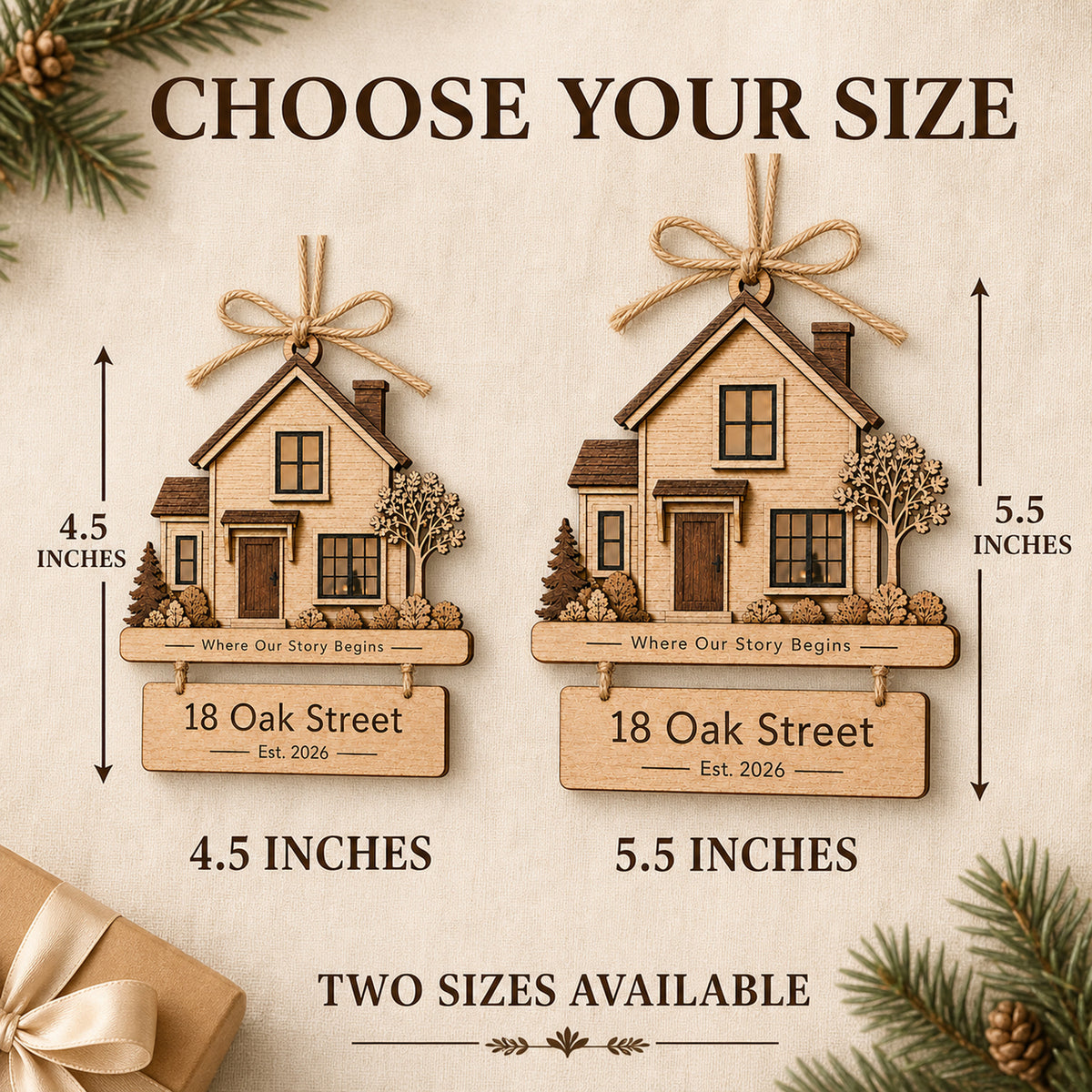 Personalized Where Our Story Begins Wood Ornament - Custom Keepsake - image 4
