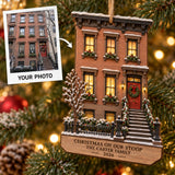 Personalized New York Brownstone Christmas Wood Ornament - Custom Keepsake - image 1