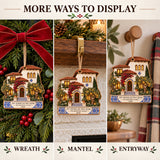 Personalized Mediterranean Villa Christmas Wood Ornament - Custom Keepsake - image 5