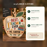 Personalized Teacher Wood Ornament - Custom Keepsake - image 3