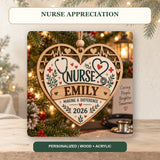 Personalized Nurse Wood Ornament - Custom Keepsake - image 2