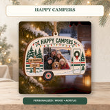 Personalized Happy Campers Wood Ornament - Custom Keepsake - image 2