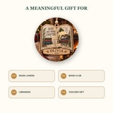 Personalized Book Lover Wood Ornament - Custom Keepsake - image 8