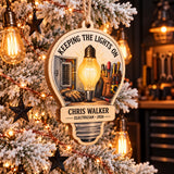 Personalized Electrician Wood Ornament - Custom Keepsake - image 1