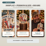 Personalized Plumber Wood Ornament - Custom Keepsake - image 7