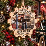 Personalized Auto Mechanic Wood Ornament - Custom Keepsake - image 1
