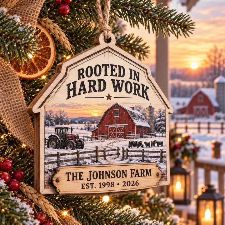 Personalized Farmer Rancher Wood Ornament - Custom Keepsake - image 1