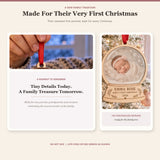 Personalized Newborn Photo Snow Globe Wood Ornament - Custom Keepsake - image 3