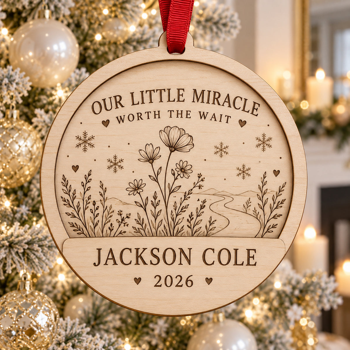 Personalized Ivf Worth The Wait Wood Ornament - Custom Keepsake - image 1