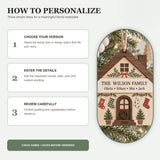 Personalized Family Of Four House Wood Ornament - Custom Keepsake - image 6