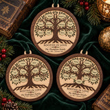Personalized Multi Generation Family Tree Wood Ornament - Custom Keepsake - image 2