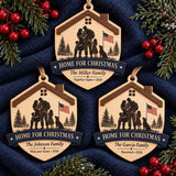 Personalized Military Family Home For Christmas Wood Ornament - Custom Keepsake - image 2