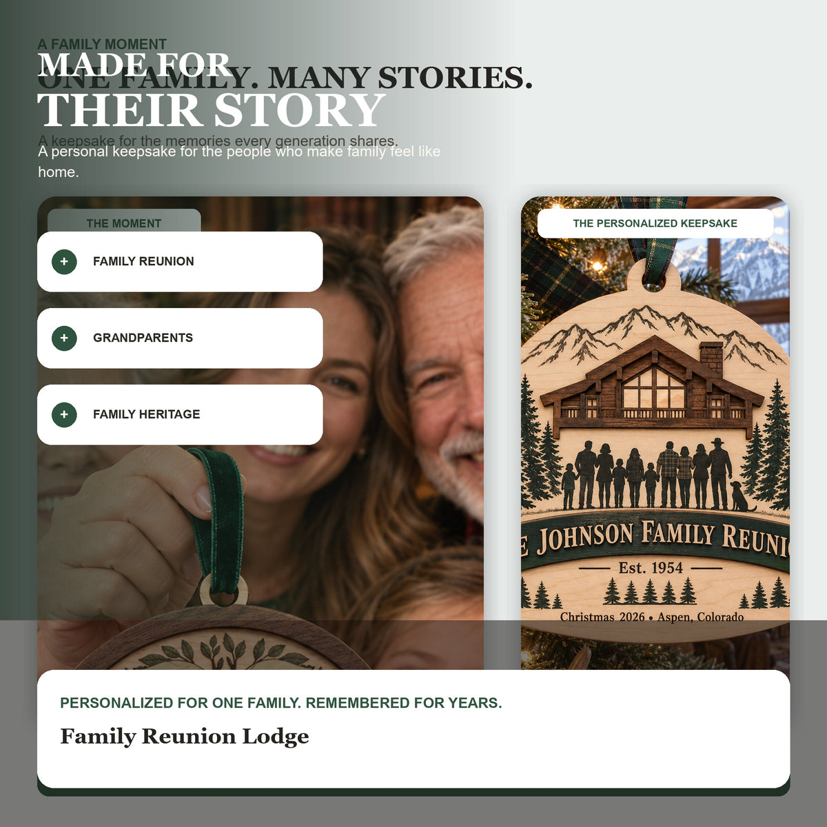 Personalized Family Reunion Lodge Wood Ornament - Custom Keepsake - image 8
