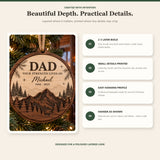 Personalized Loss Of Dad Mountain Forest Wood Ornament - Custom Keepsake - image 4